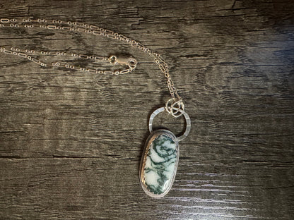 Moss Agate Pendant Necklace